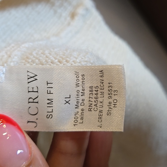 J. Crew Merino Wool Suede Elbow Patches Pullover Crew Kneck Slim Sweater NWOT - Picture 10 of 13